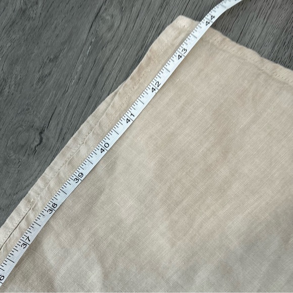 FLAW NWOT mate the label midi Linen slip dress natural side slits small womens - Picture 10 of 11